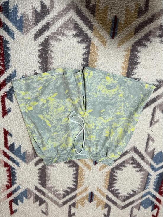 Lululemon Green Print Splatter Paint Mens Medium Green Tie-Dye Gym Run - Picture 2 of 4